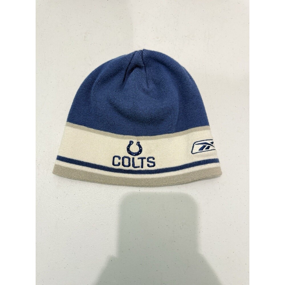 Vintage Reebok Indianapolis Colts NFL Sideline Beanie Hat Y2K